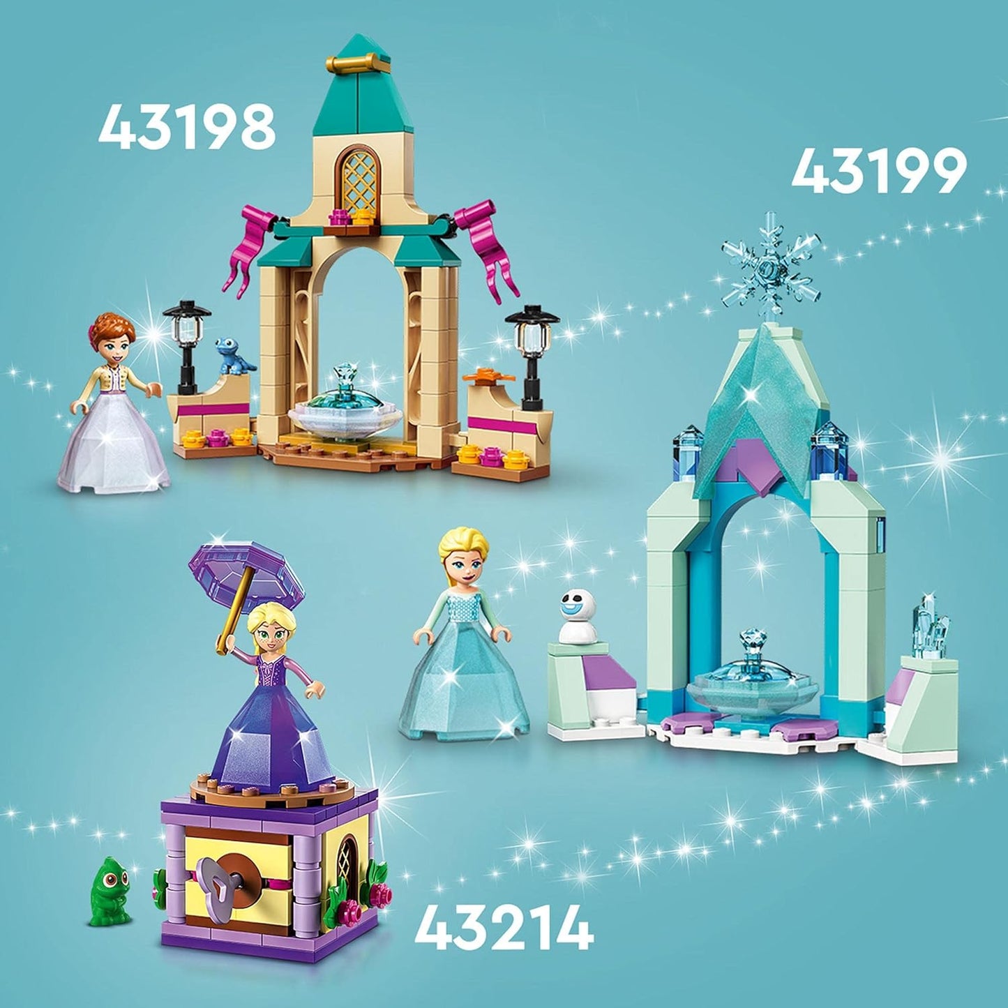 LEGO Disney Princess Rapunzel Music Box, Princess Building Toy with Rapunzel Mini Doll, Diamond Dress and Chameleon Pascal for Children 43214