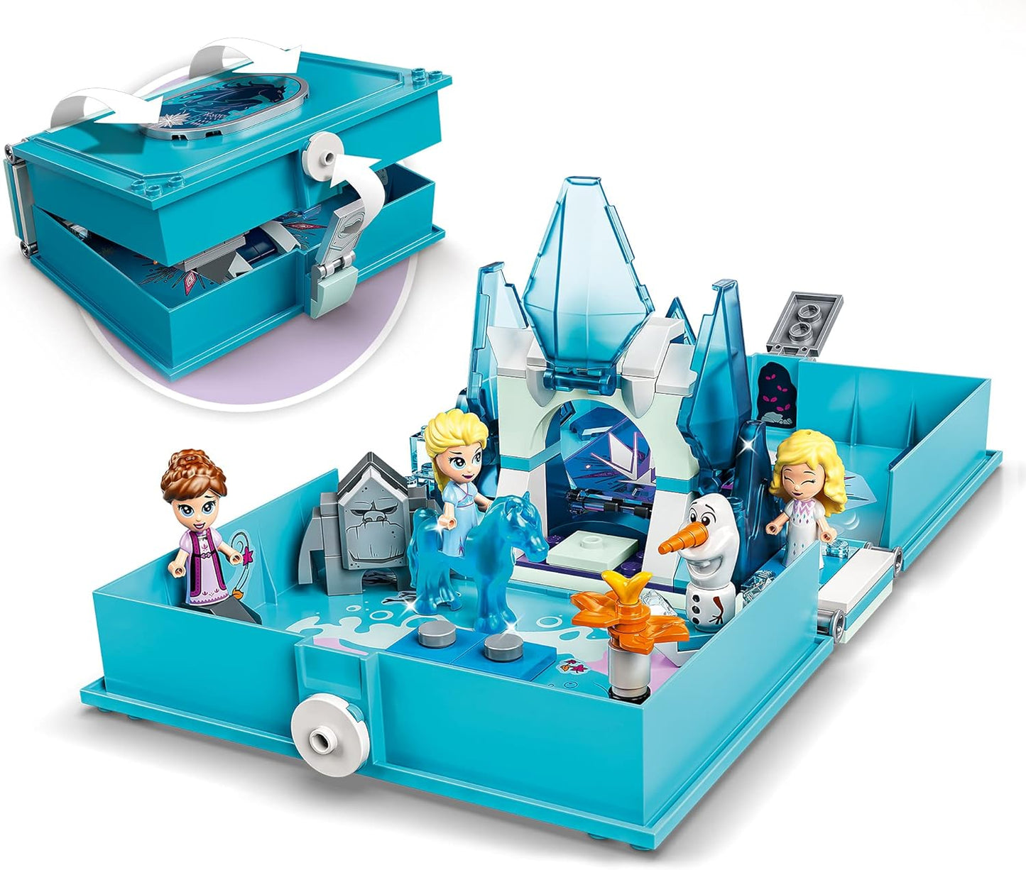 LEGO 43189 Disney Princess Frozen 2 Elsa's Storybook, Portable Play Set, Travel Toy for Kids, The Ice Queen 2