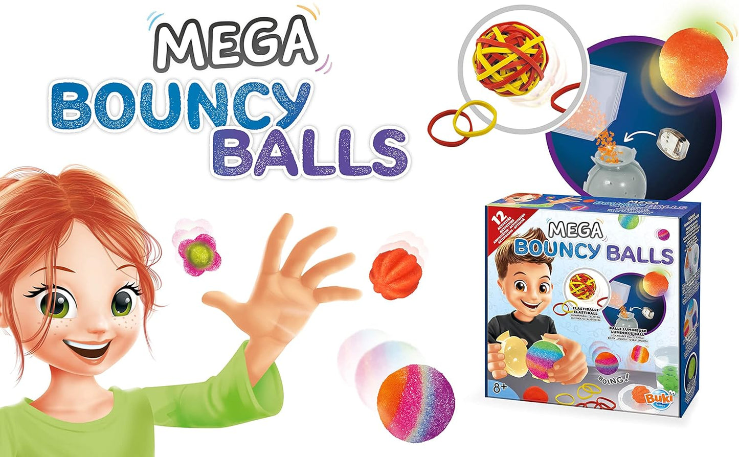 Buki France 2164 Balls Mega Jumping Balls, Multi-Colour