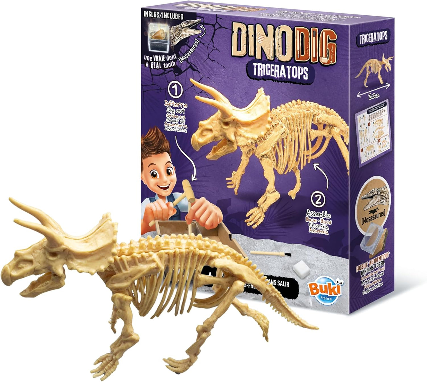 Dino dig Triceratops Dinosaurier Ausgraben 20 cm