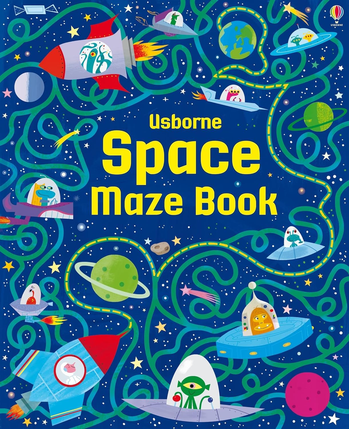 Usborne Maze Series 4 Books Collection Set(Superhero Mazes, Pirate Maze Book, Long Ago Mazes & Space Maze Book)