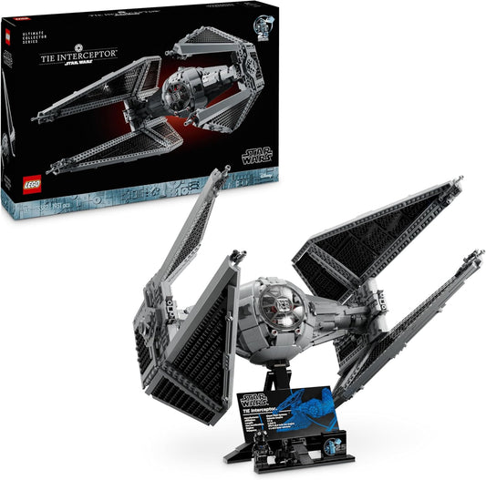 LEGO Star Wars TIE Interceptor, Ultimate Collector Series, Adult Creative Building Kit, Star Hunter Stones, Gift for Fans, Collectible UCS Set 75382