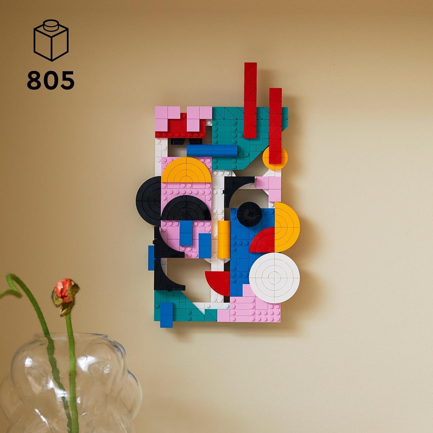 LEGO Art Modern Art Set, Colourful Abstract Wall Picture, Home Decoration for Living Room or Bedroom, Crafts for Adults and Teenagers, Gift for Women and Men 31210