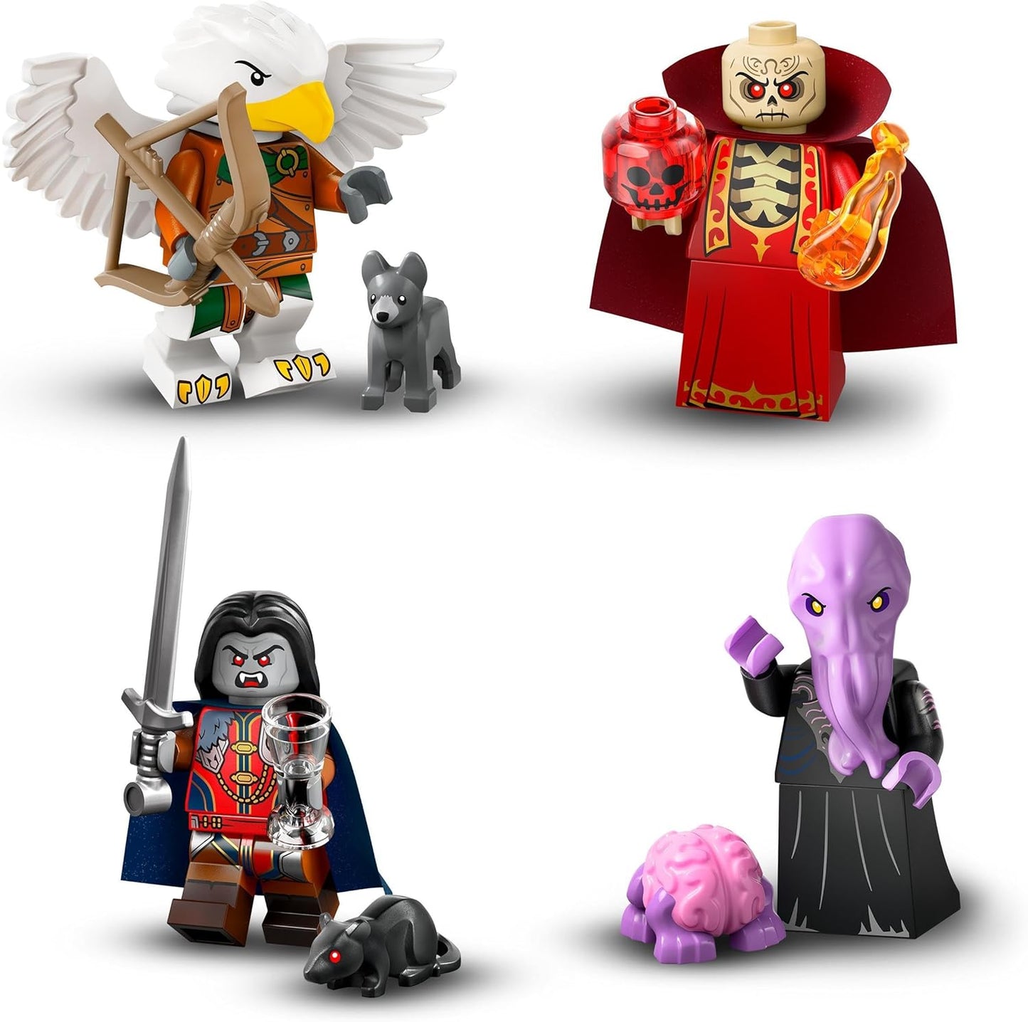 Lego Mini Figures Dungeons & Dragons 6 Pack 1 of 12 Randomly Selected Collectable Figures, Lowring Wizard and Gith Warlock Set for Children, Gift for Boys and Girls from 5 Years 71047