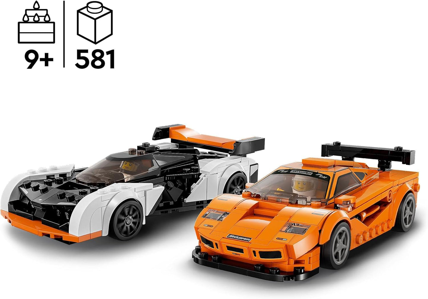 LEGO Speed Champions McLaren Solus GT & McLaren F1 LM, 2 Iconic Racing Car Toys, Hypercar Model Kit, Car Collectible, Gift Idea 76918