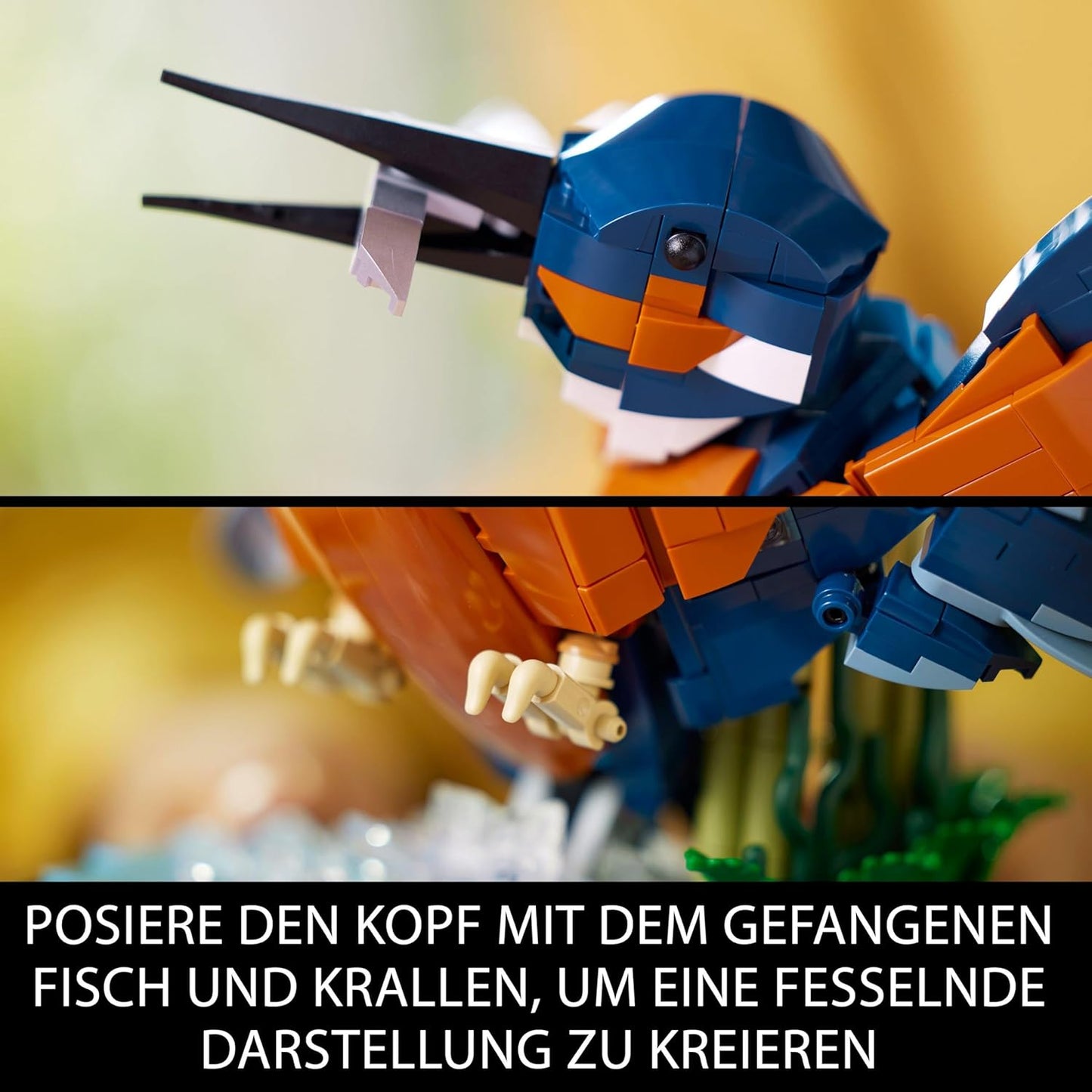 LEGO Icons Eisvogel Modellbausatz für Erwachsene, Vogel-Modell fürs Wohnzimmer oder Büro, Wohn- und Homeoffice-Deko, Geschenk für Vogelliebhaber und Ornithologen, Frauen und Männer 10331