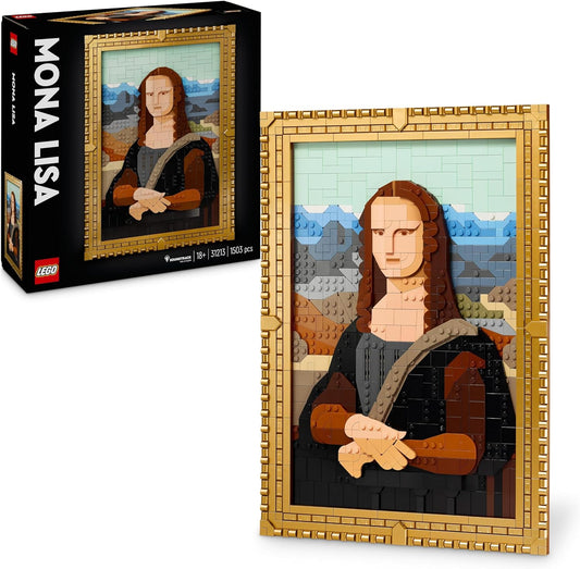 LEGO Art Mona Lisa Set for Adults, Painting by Leonardo da Vinci Hanging Creative Activity for Men and Women, Gift for Art Lovers, Italian Renaissance Art 31213