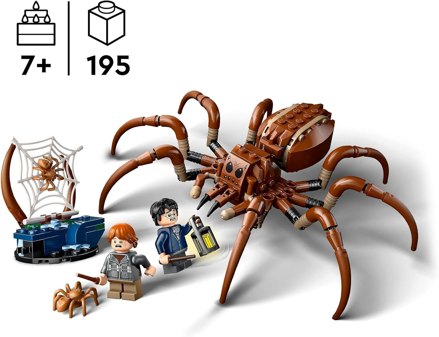 LEGO Harry Potter Aragog in the Forbidden Forest, Fantasy Playset with Spider Figure, Mythical Creatures, 2 Mini Figures, Magic Gift for Boys, Girls and Fans from 7 Years, 76434