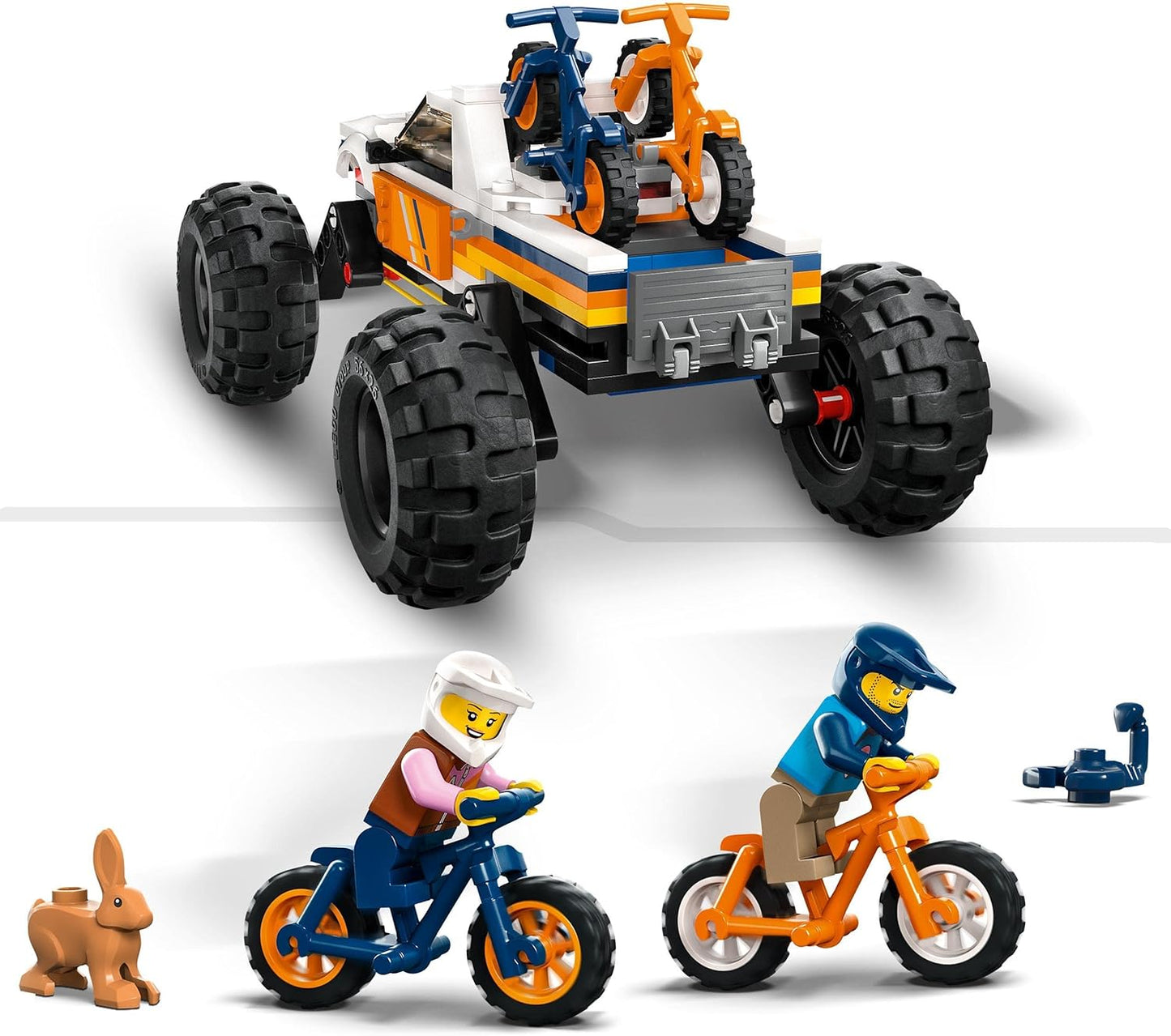 Lego 60387 City Offroad Adventure, Camping Monster Truck Toy with Working Suspension, Vehicle for Children from 6 Years.