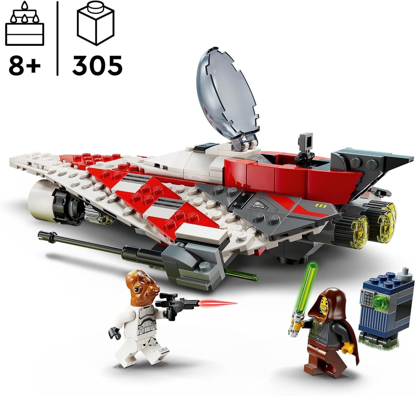 LEGO Star Wars Jedi Bobs Star Hunter Building Toy Star Ship Stones Popular Character Birthday Gift for Boys Girls and All Fans from 8 Years 75388