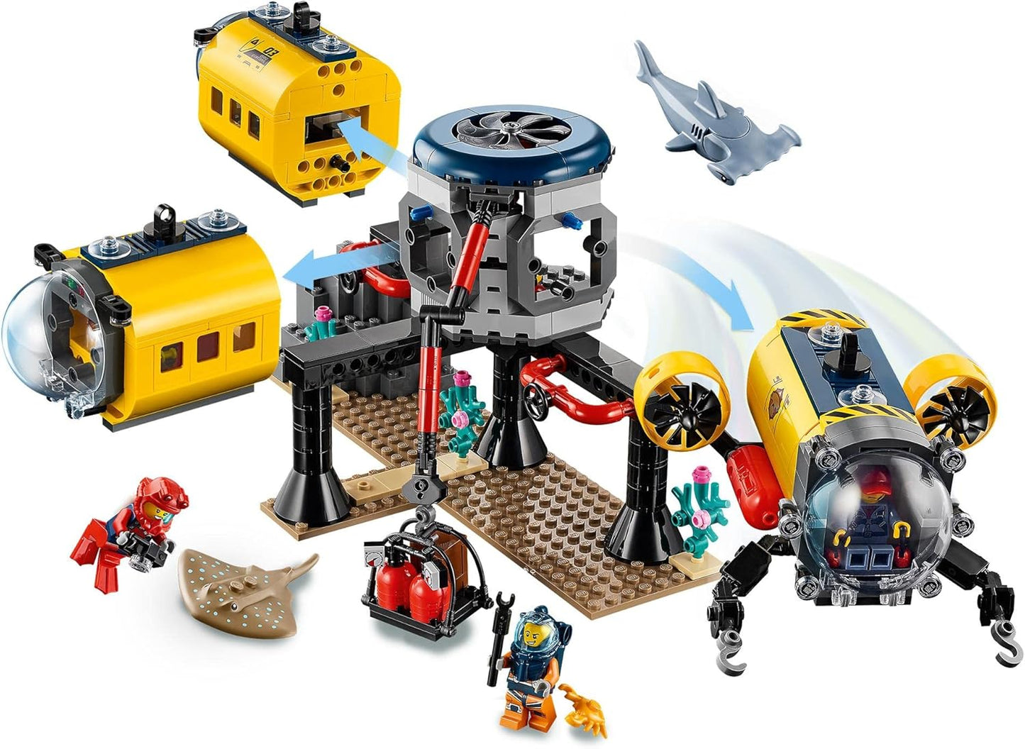 LEGO 60265 City Sea Research Base Deep Sea Underwater Set Diving Adventure Toy for Children