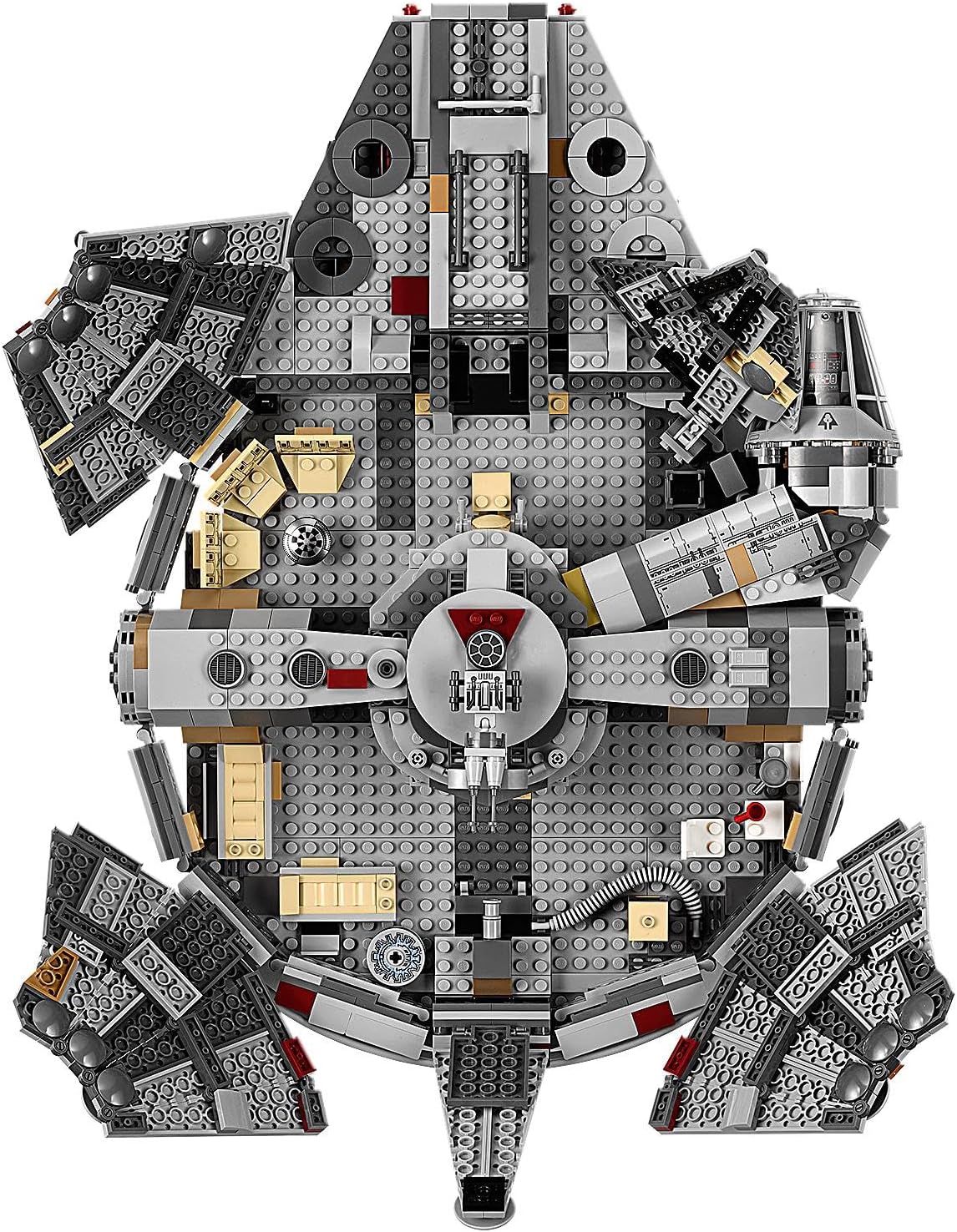 Lego 75257 Star Wars Millennium Falcon Spaceship Construction Set with Finn, Chewbacca, Lando Calrissian, Boolio, C-3PO, R2-D2 and D-O, The Rise of Skywalker Collection