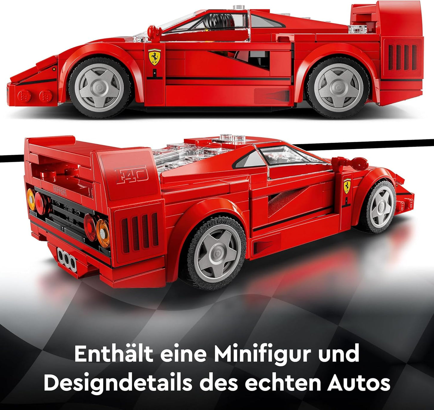 LEGO 76934 Speed Champions Ferrari F40 Super Sports Car, Play Set with Buildable Toy Car and Driver Mini Figure, Collectable Building Set for Children, Gift for Boys and Girls