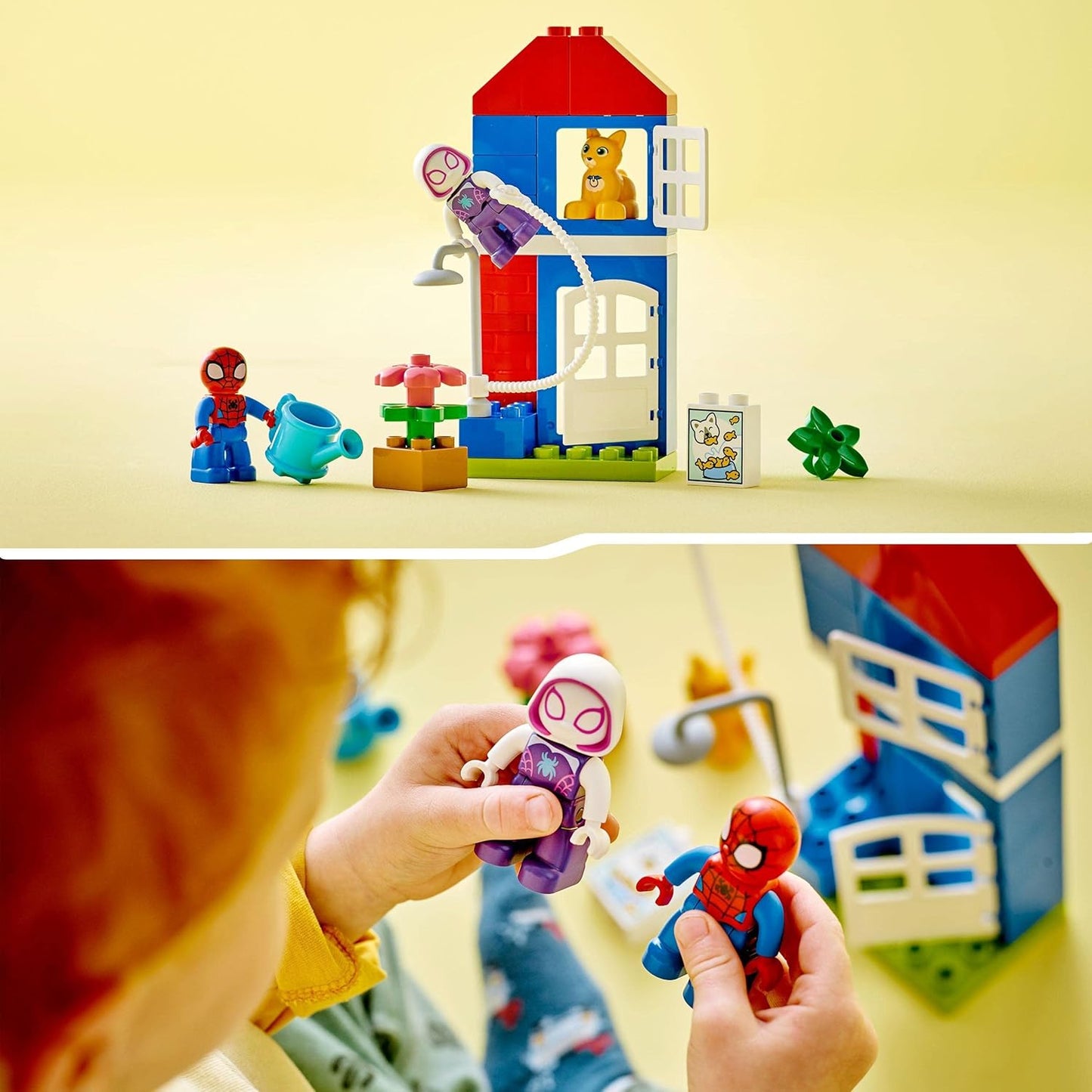 LEGO 10995 Duplo Spider-Mans House, Spidey Set Building Toy with Figure and Stones for Toddlers from 2 Years, Spidey and His Super Friends