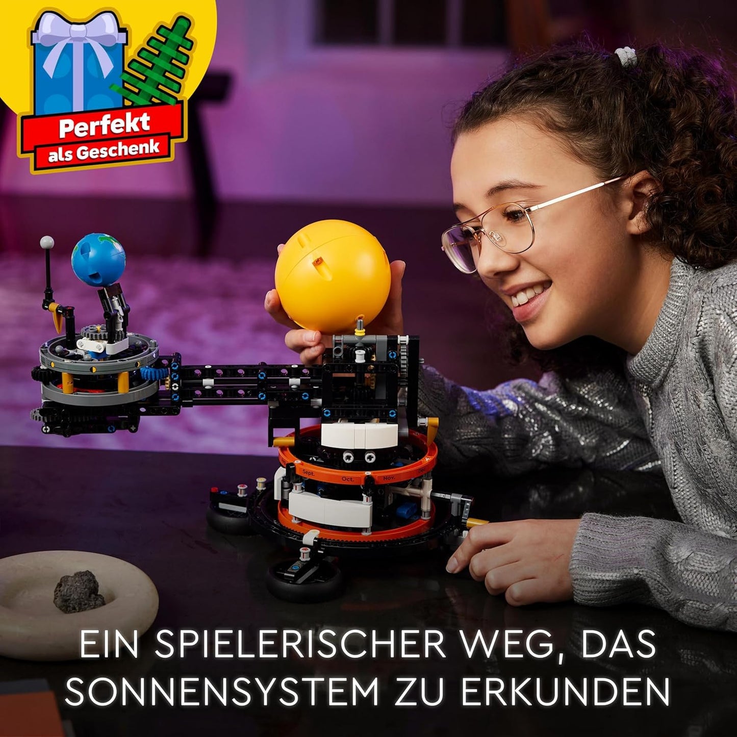 LEGO Technic 42179 Sun Earth Moon Model Playset, Gift for Children from 10 Years, Space Toy to Represent the Solar System, Let Boys and Girls Play Imaginatively