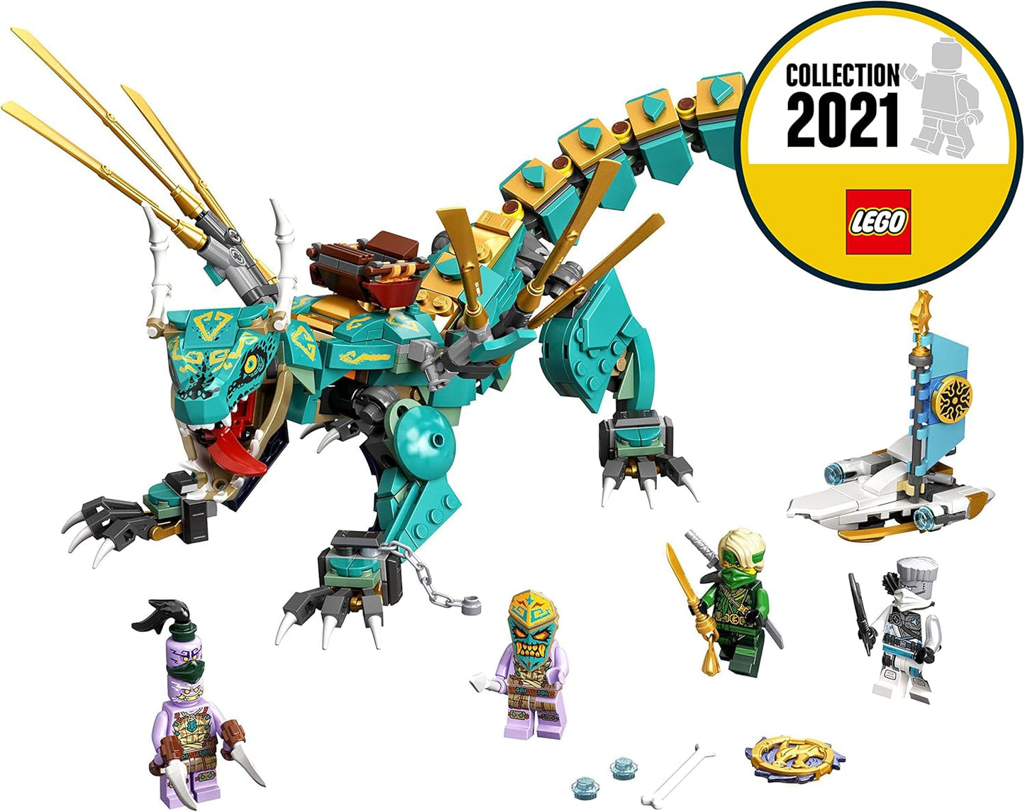 LEGO 71746 NINJAGO Jungle Dragon Building Set with Ninja Lloyd and Zane Mini Figures, Dragon Toy for Boys and Girls Aged 8+