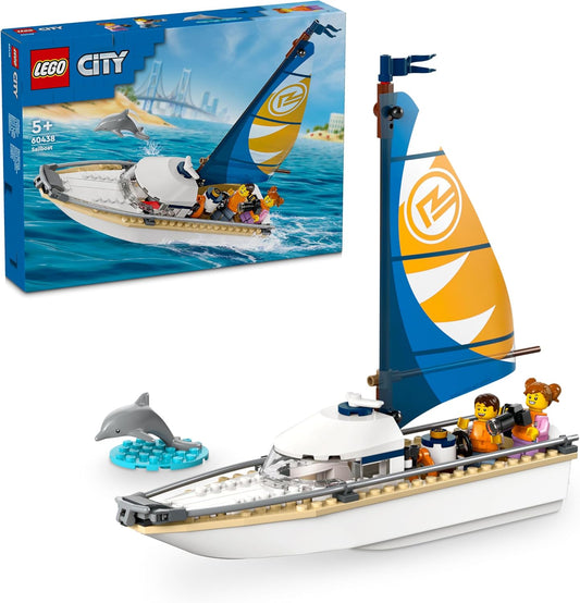 LEGO 60438 City Sailing Boat 5 102 Pieces with Dolphin