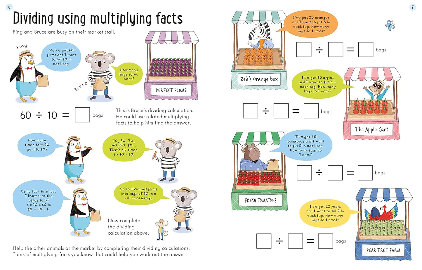 Usborne Workbooks Dividing 7-8