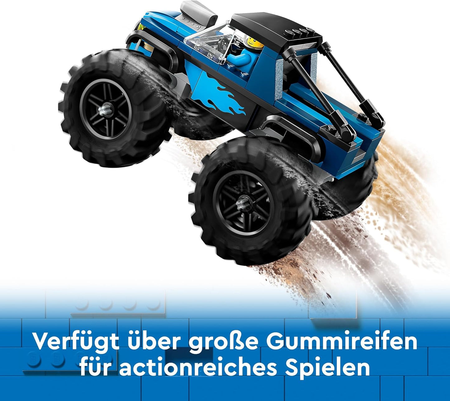 LEGO City Blue Monster Truck, Off-Road Car Toy, Vehicle Set with Racer Mini Figure, Imaginative Racing Car Toy, Funny Gift for Boys and Girls from 5 Years 60402