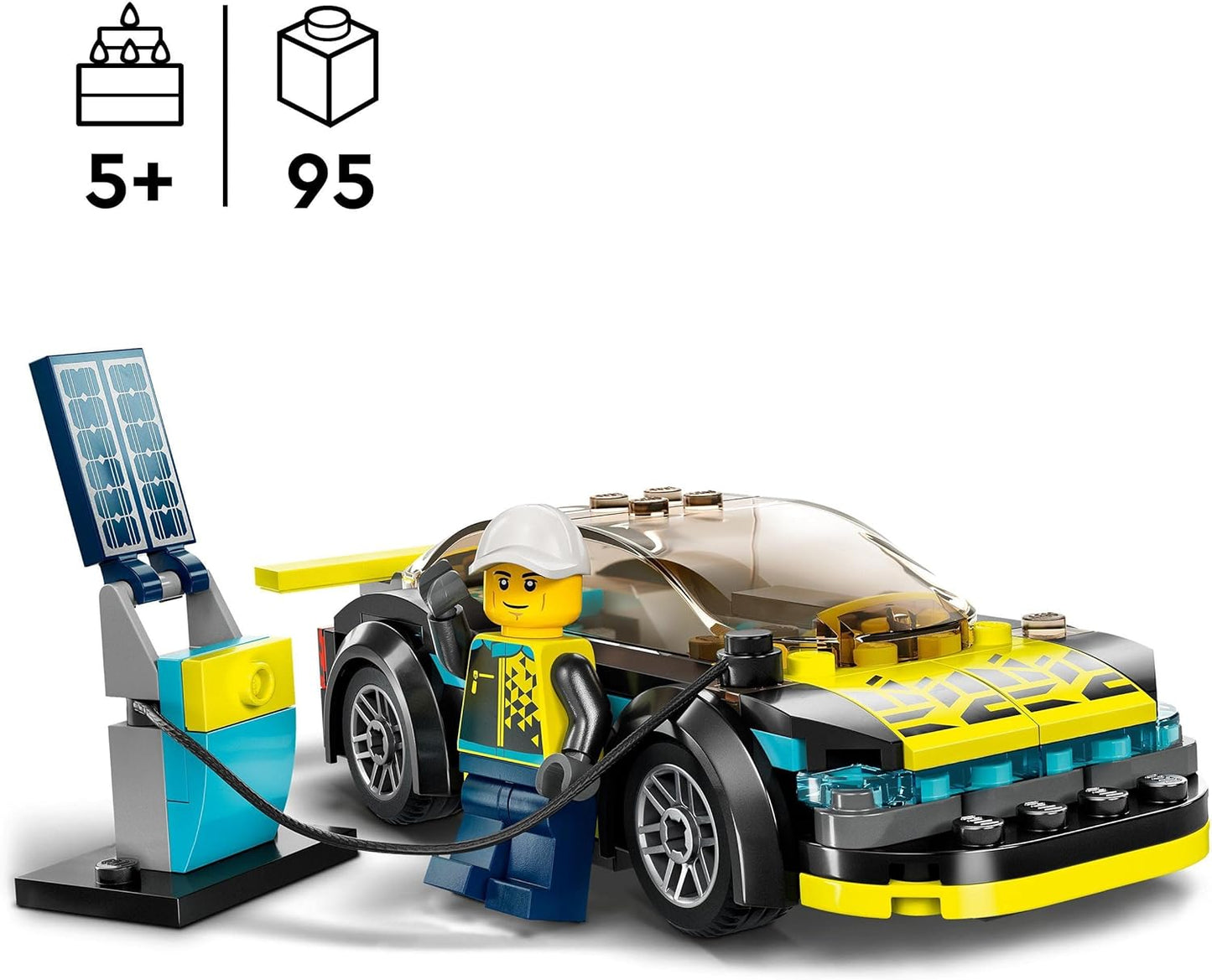 LEGO 60383 City Electric Sports Car Set, Racing Car with Mini Figure, Toy Car for Boys and Girls from 5 Years, Birthday Gift