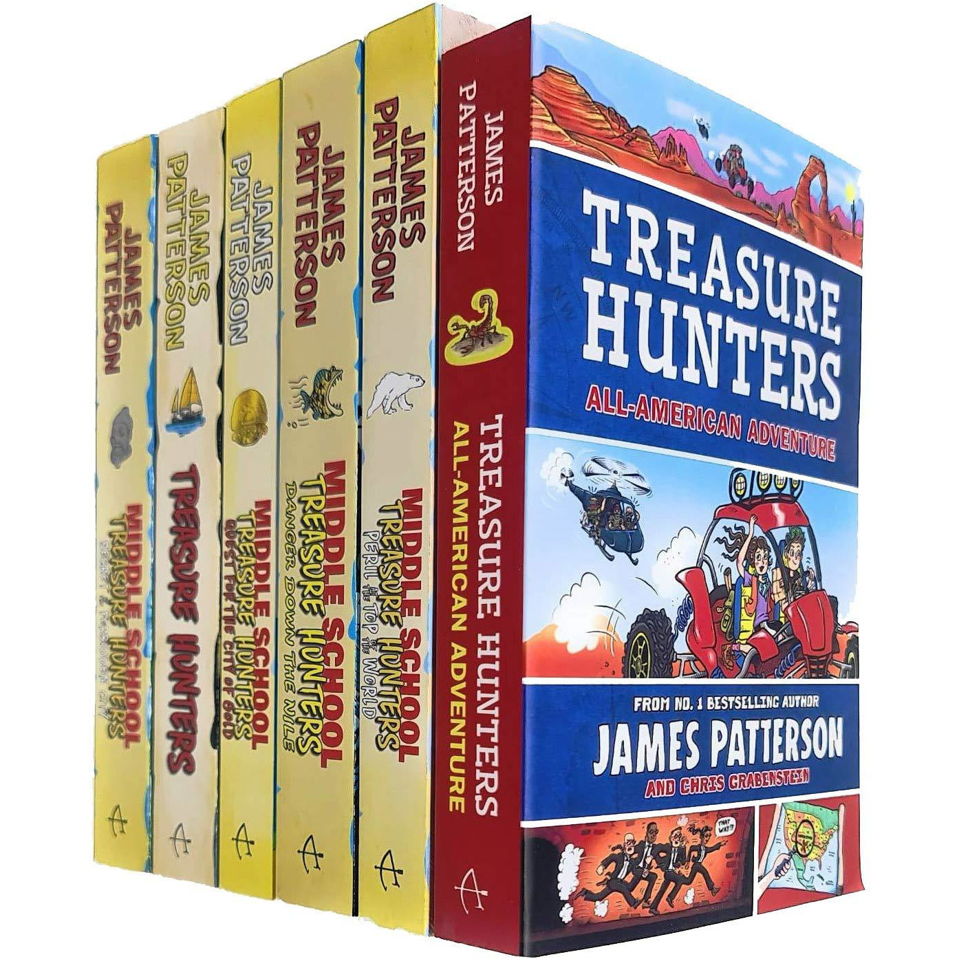 James Patterson Treasure Hunters Middle School Series 1-6 Books Collection Set