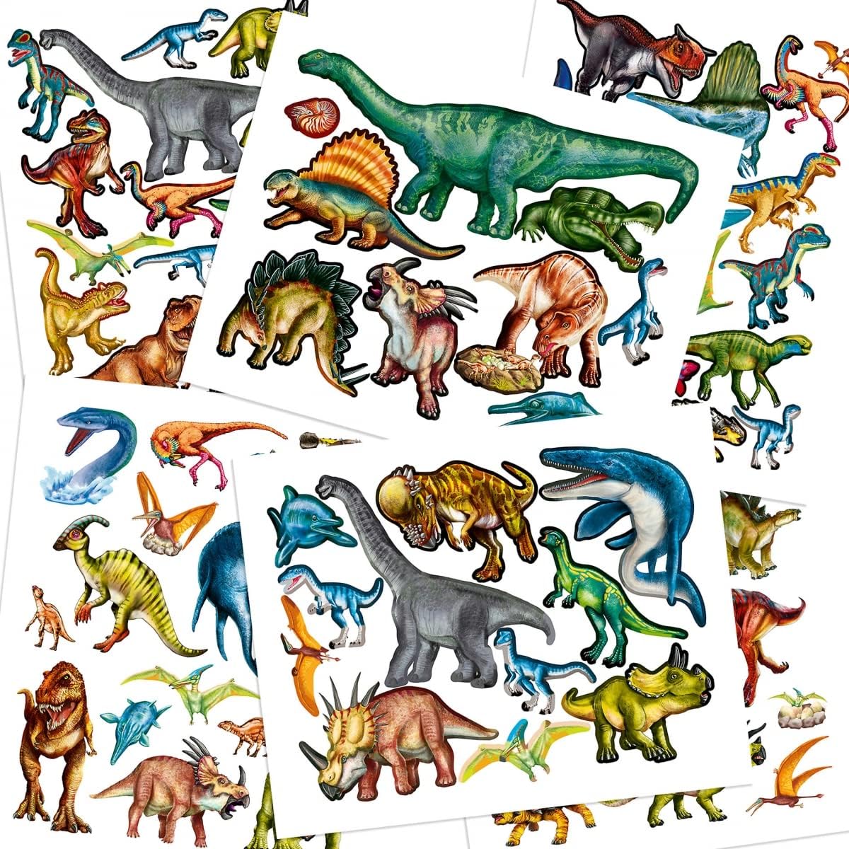 Depesche 11881 Dino World Sticker Book with 20 Pages Full of Dinosaurs, Exciting Prehistoric Scenes and 84 Padded Foam Stickers