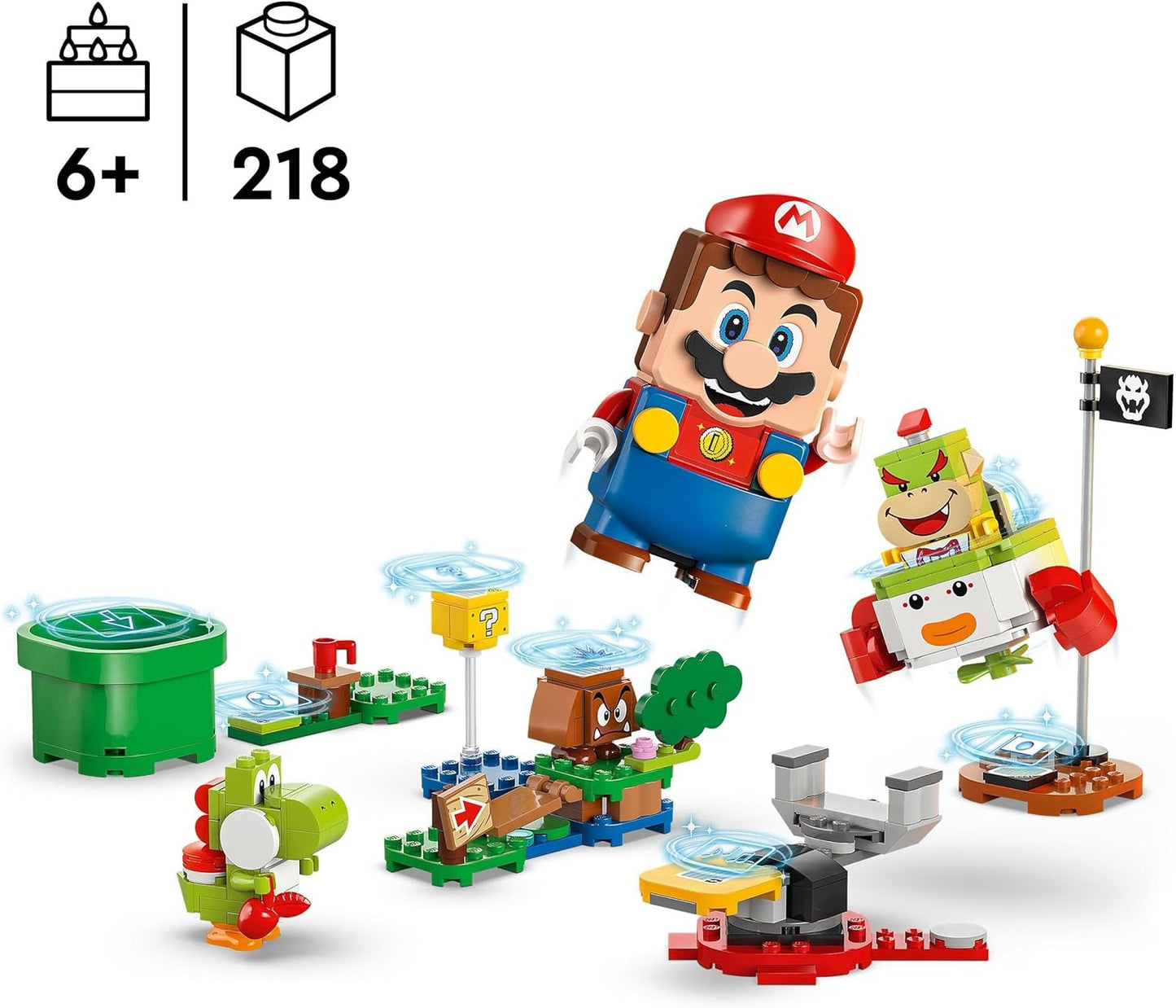 LEGO Super Mario Adventure with the Interactive Mario, Set with Junior Clown Carriage, Toy Yoshi, Nintendo Gift for Boys, Girls and Gamers from 6 Years 71439