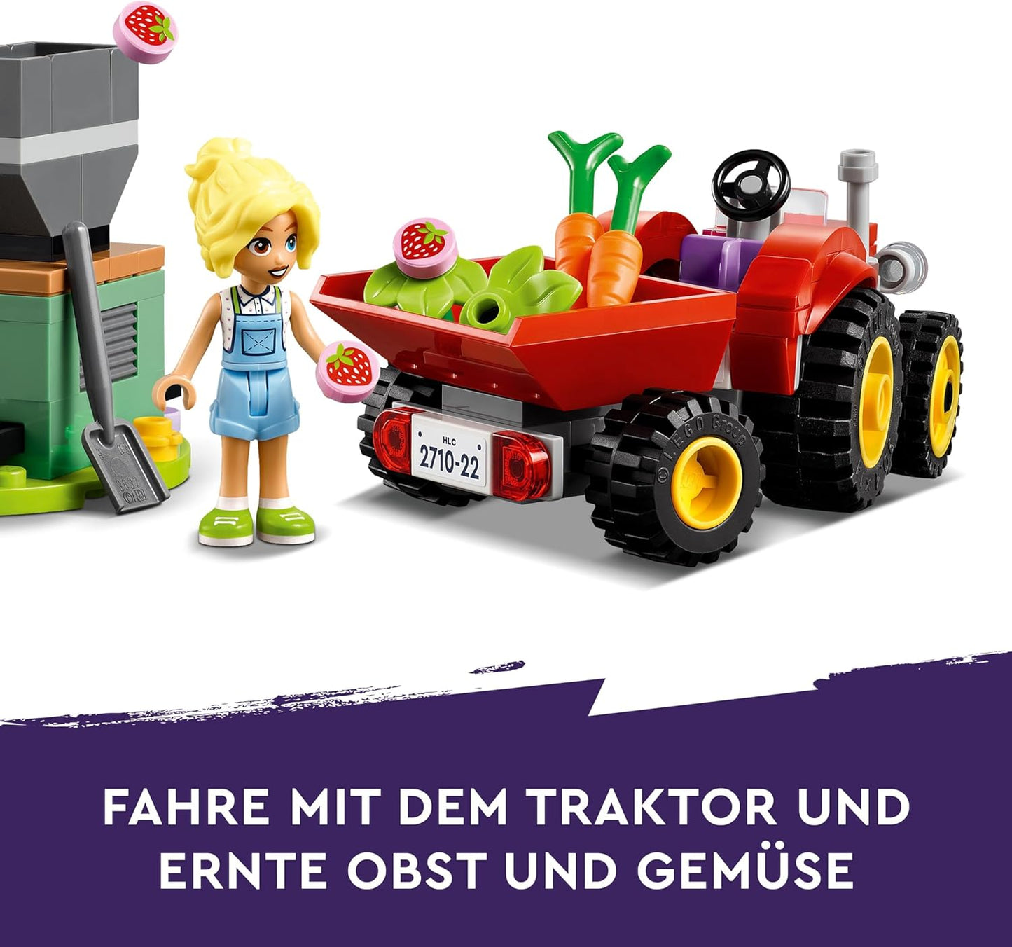 LEGO Friends Collection Station for Farm Animals, Farm Toy with 3 Figures and 5 Animals, Plus Tractor, Fruit and Vegetables, Gift for Girls and Boys from 6 Years 42617