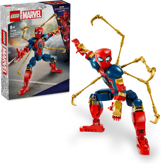 LEGO Marvel Iron Spider-Man Baufigur, Superhelden-Actionspielzeug für Kinder ab 8 Jahren, Jungen & Mädchen, Set mit Rüstung, baubares Modell, Avengers Geschenk-Idee für Fans der Marvel Filme 76298