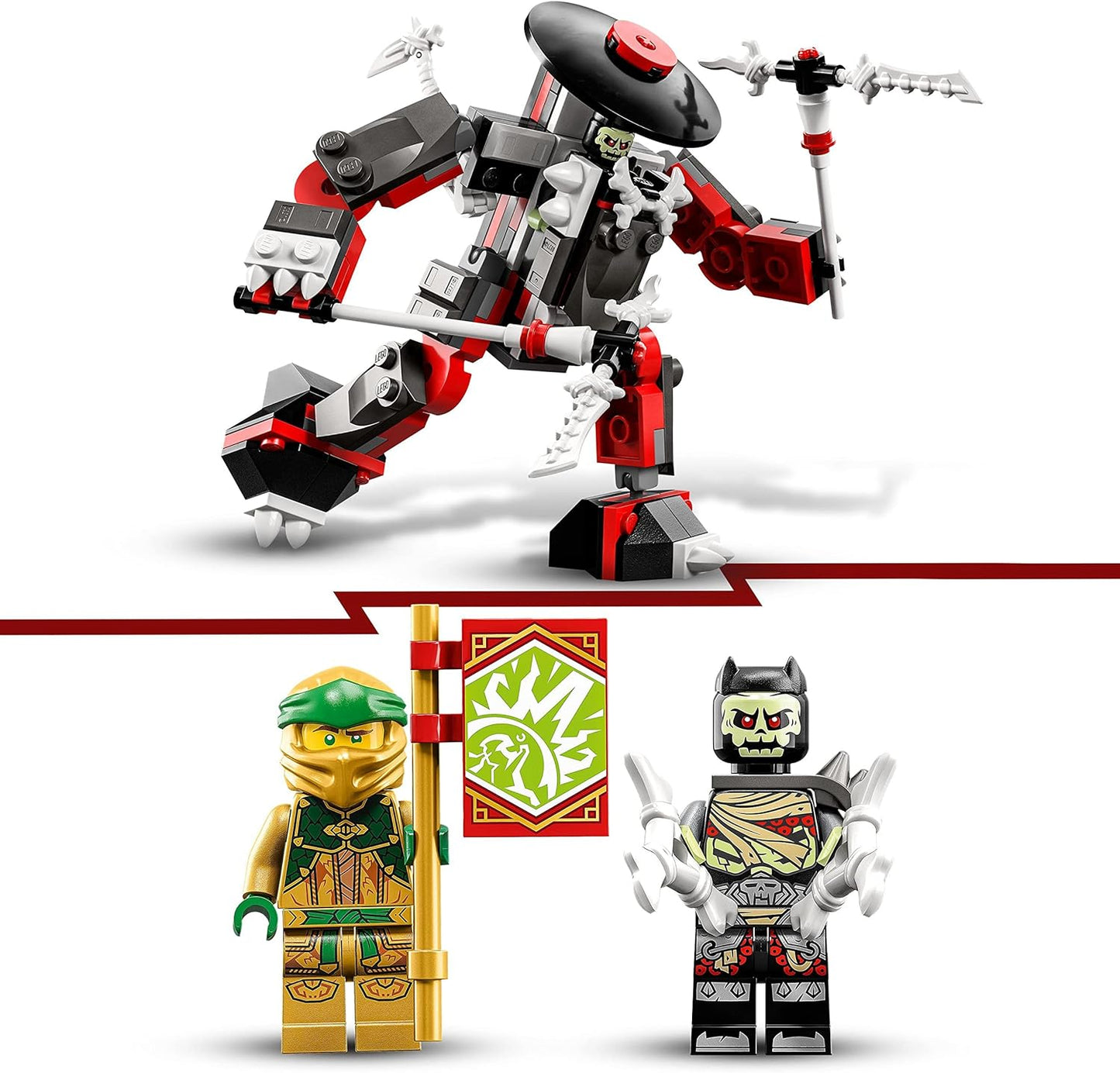 Lego 71781 Ninjago Lloyd's Mech Duel EVO, 2 Action Figures Set with Upgradable Figure, Collectable Toy with Golden Lloyd and Skeleton Warrior