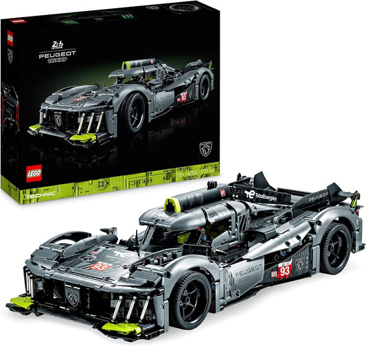 LEGO 42156 Technic Peugeot 9X8 24H Le Mans Hybrid Hypercar, Legendary Racing Car, 1:10 Scale Adult Model Car Kit, Motorsport Car Collectible for Advanced