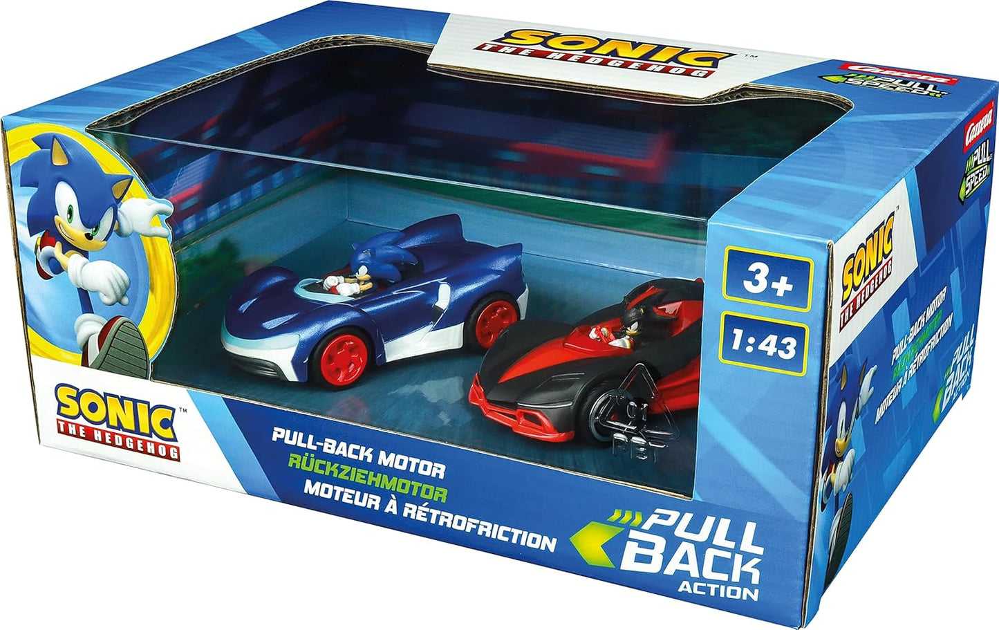 Pull & Speed - 15813023 - Sonic the Hedgehog I 2 Vehicles with Pull-Back Motor I Authentic SonicI Characters I Ideal as a Gift or for Your Own Collection I Scale 1:43 I from 3 Years