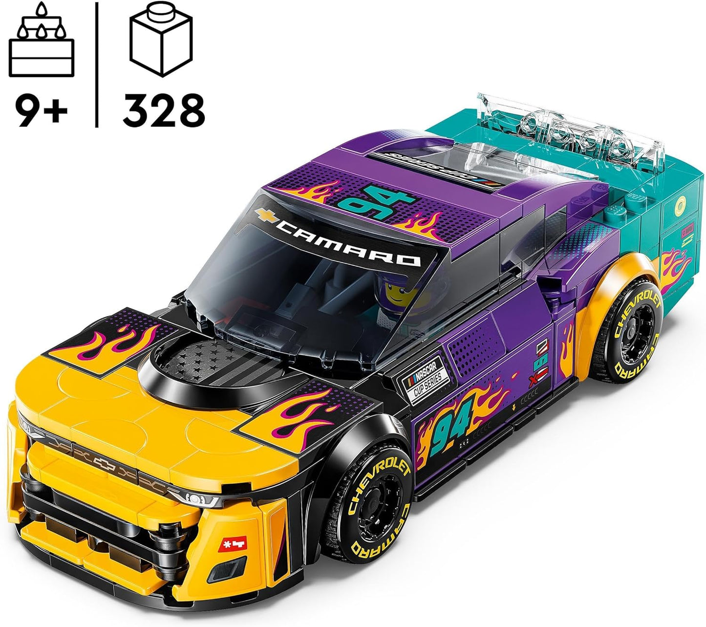 LEGO Speed Champions NASCAR Next Gen Chevrolet Camaro ZL1 Toy Car, Construction and Play Set with Racing Car, Gift for Boys and Girls from 9 Years, 76935