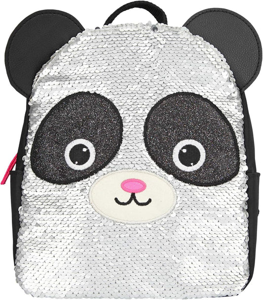 Depesche Snukis Panda Sequin Backpack 19 x 22 x 11 cm Silver 10794