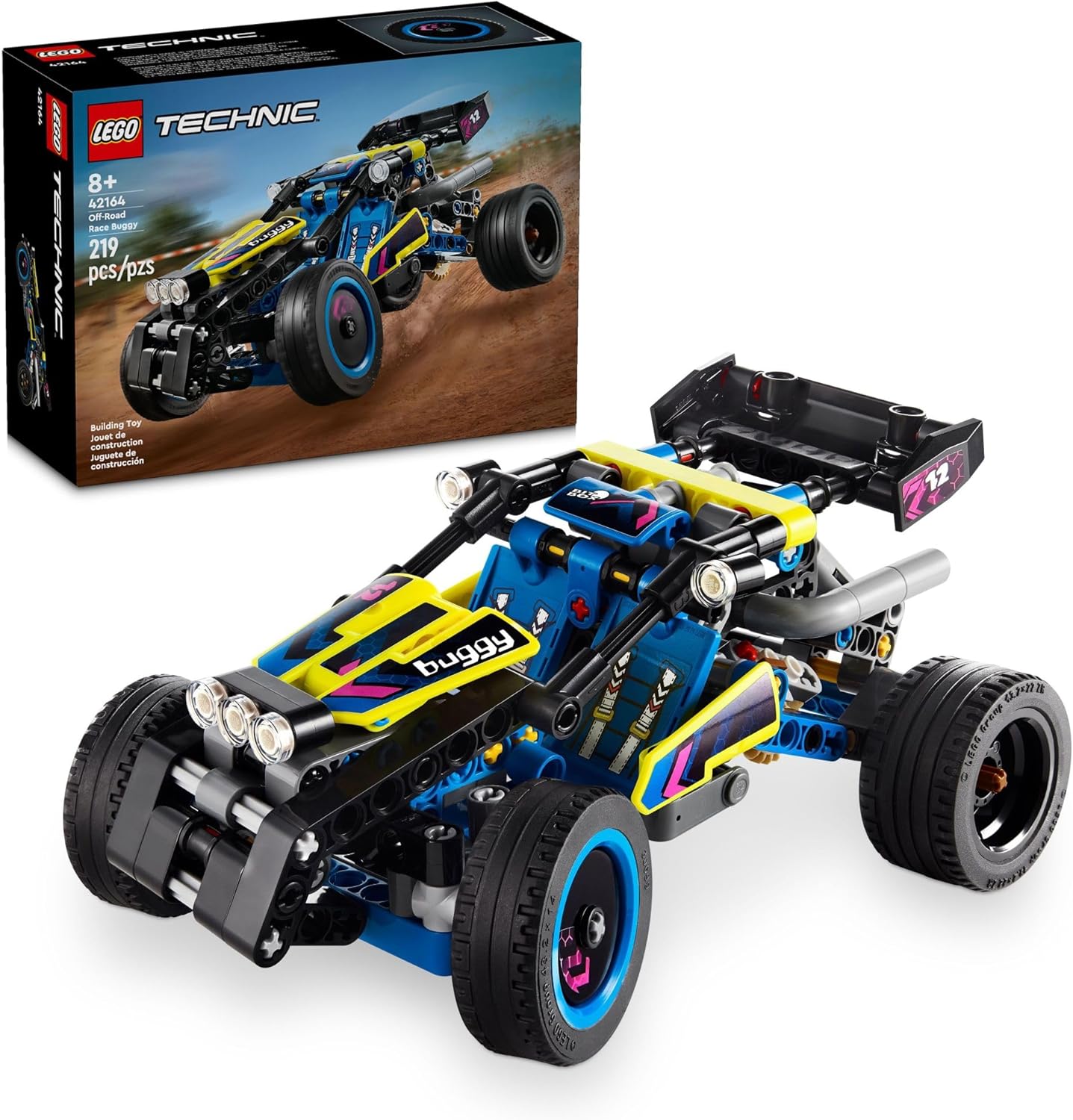 LEGO Technic 42164 Offroad Racing Buggy Buildable Car Toy, Cool Toy for 8 Year Old Boys, Girls and Kids Who Love Rally Competitions, Racing Car Toy with Movable