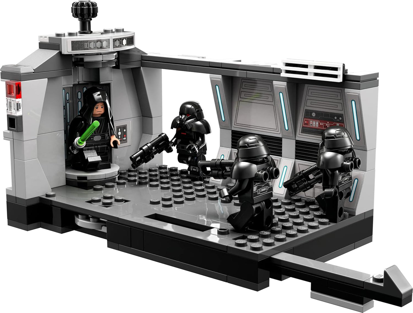 LEGO 75324 Star Wars Attack of the Dark Trooper Set with Luke Skywalker with Lightsaber and 3 Dark Troopers Mini Figures, The Mandalorian Series