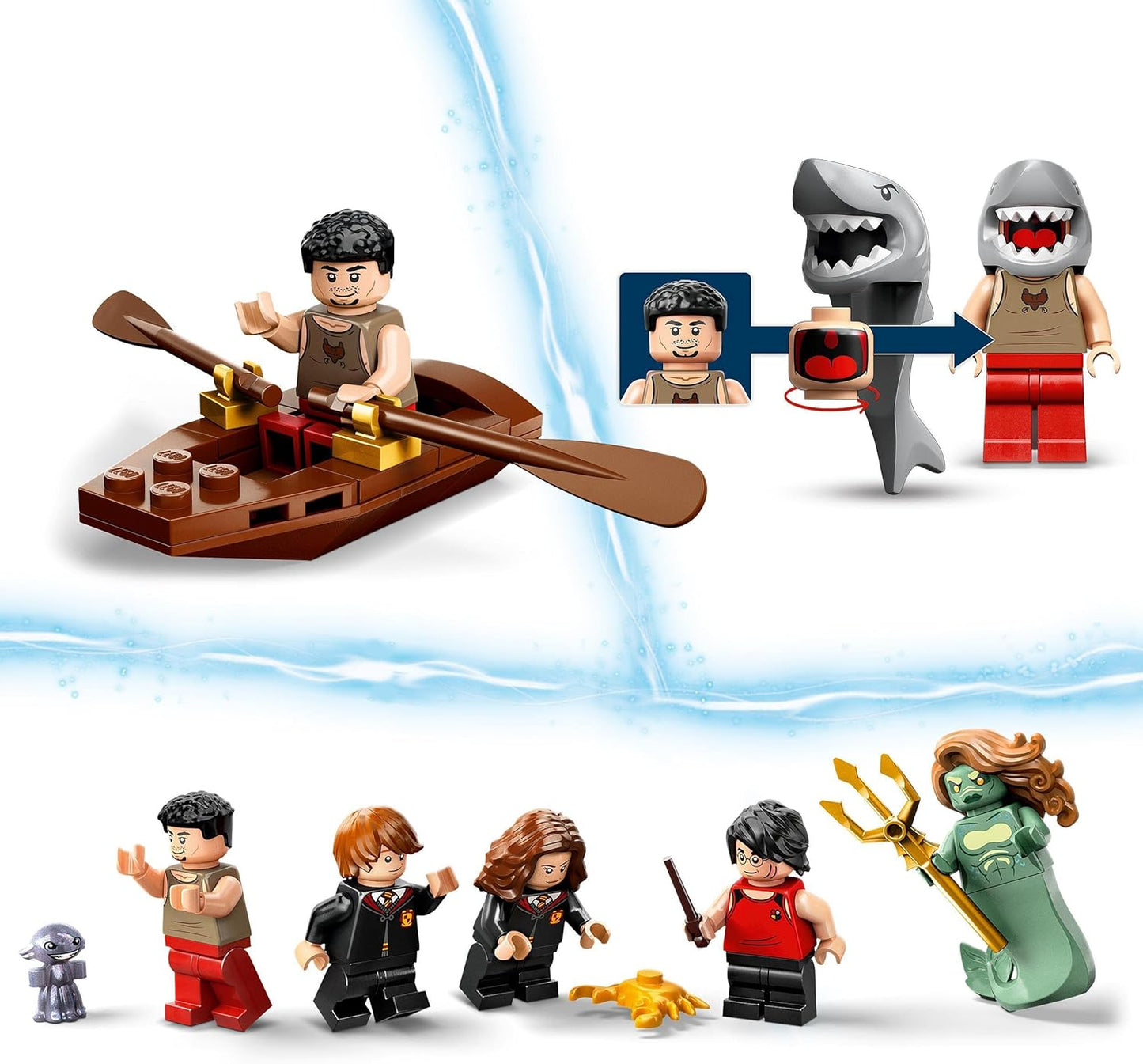 LEGO 76420 Harry Potter Trimagical Tournament: The Black Lake, Goblet of Fire Toy for Children, Boys & Girls from 8 Years with Boat Toy and 5 Mini Figures