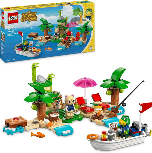 LEGO Animal Crossing Käptens Island Boat Tour, Creative Toy for Children with 2 Mini Figures from the Video Game Series, Including Huschke, Gift for Girls and Boys from 6 Years 77048