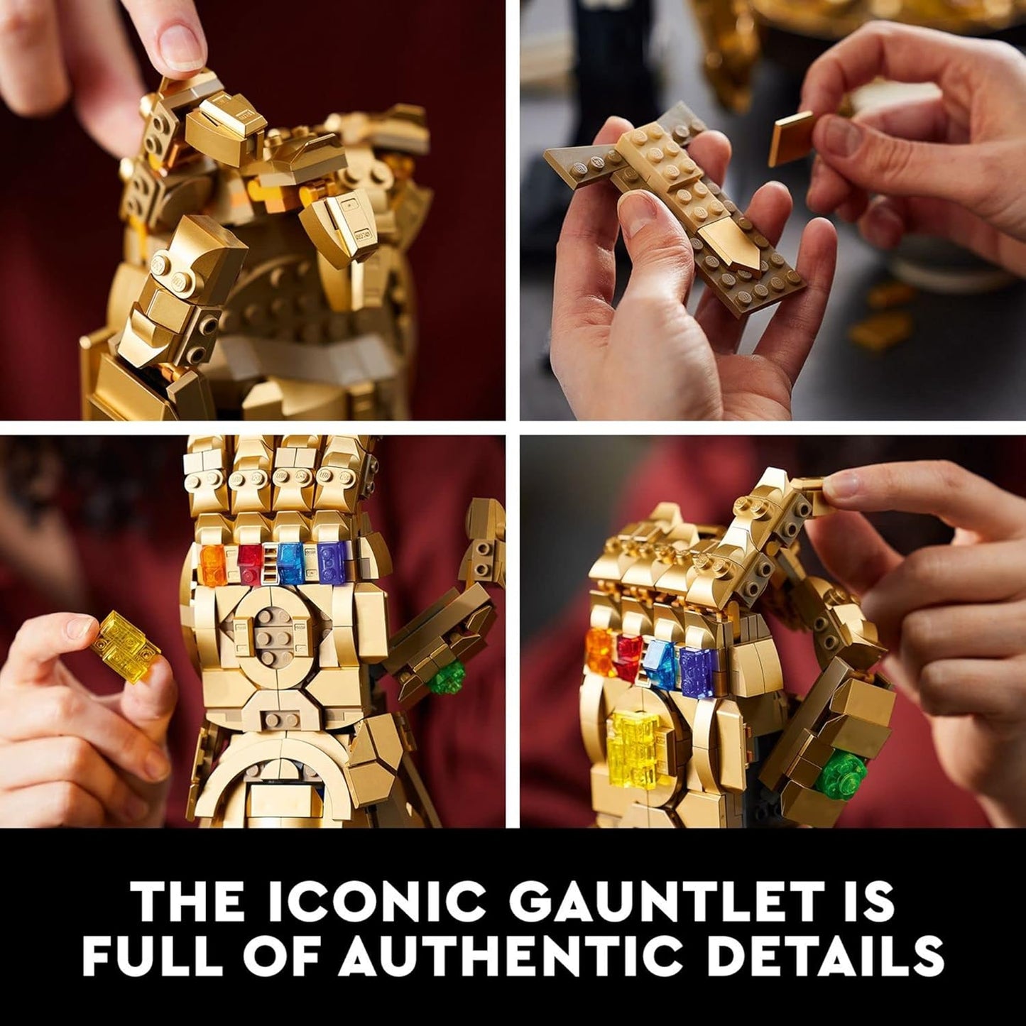 LEGO Marvel Infinity Gauntlet 76191 Collectible Building Kit; Thanos Right Hand Gauntlet Model with Infinity Stones (590 Pieces)