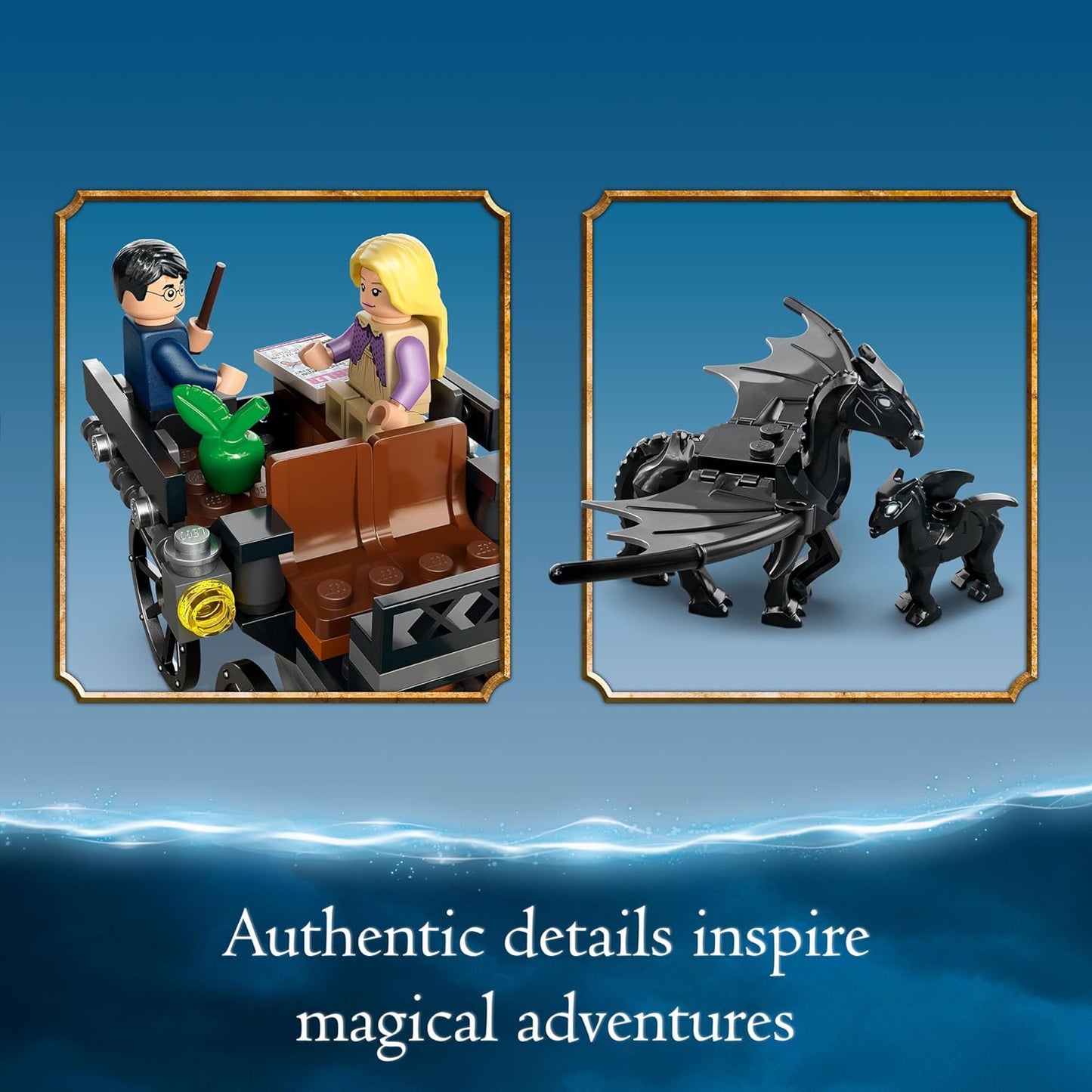 LEGO 76400 Harry Potter Hogwarts Carriage with Thestralen, Toy Set with Mini Figures, Luna Lovegood and Horse Figures, Idea for Gift