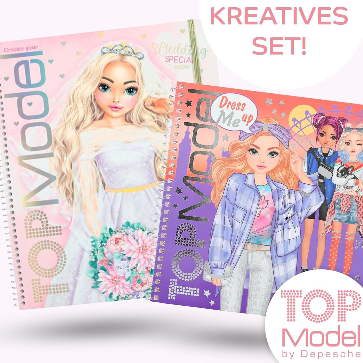 TOPModel Dress Me Up Sticker Book + Create Your TOPModel Wedding Special Colouring Book - Creative Fun for Stylish Designs and Dreamlike Weddings!