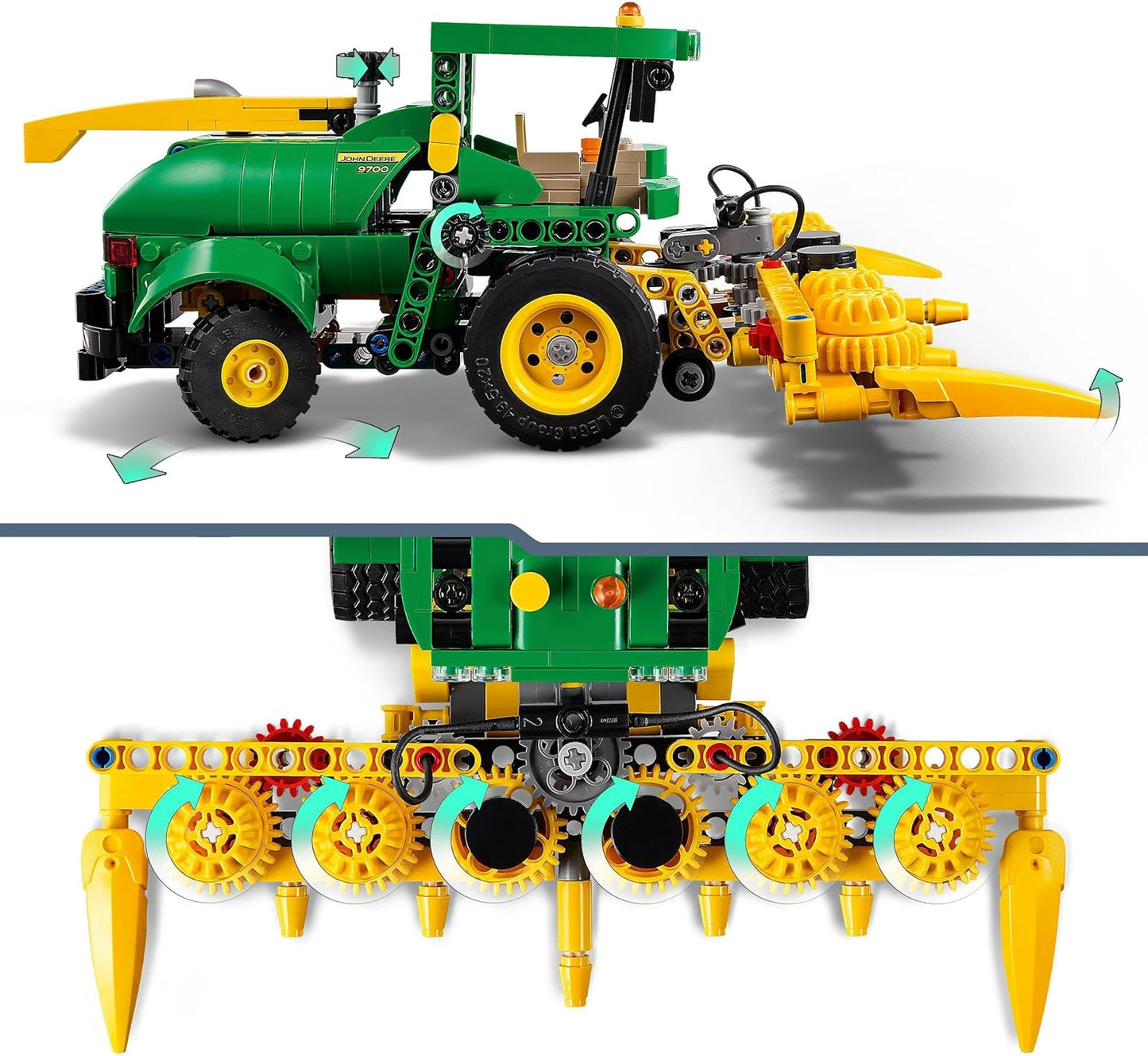 LEGO Technic John Deere 9700 Forage Harvester, Tractor Toy for Kids, Farm Set, Vehicle Model with Realistic Functions, Gift for Boys and Girls from 9 Years 42168