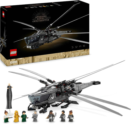 LEGO 10327 Icons Dune Atreides Royal Ornithopter Collectable Adult Movie Gift for Men, Women and Fans Model Plane with 8 Figures Including Paul Atreides and Baron Harkonnen