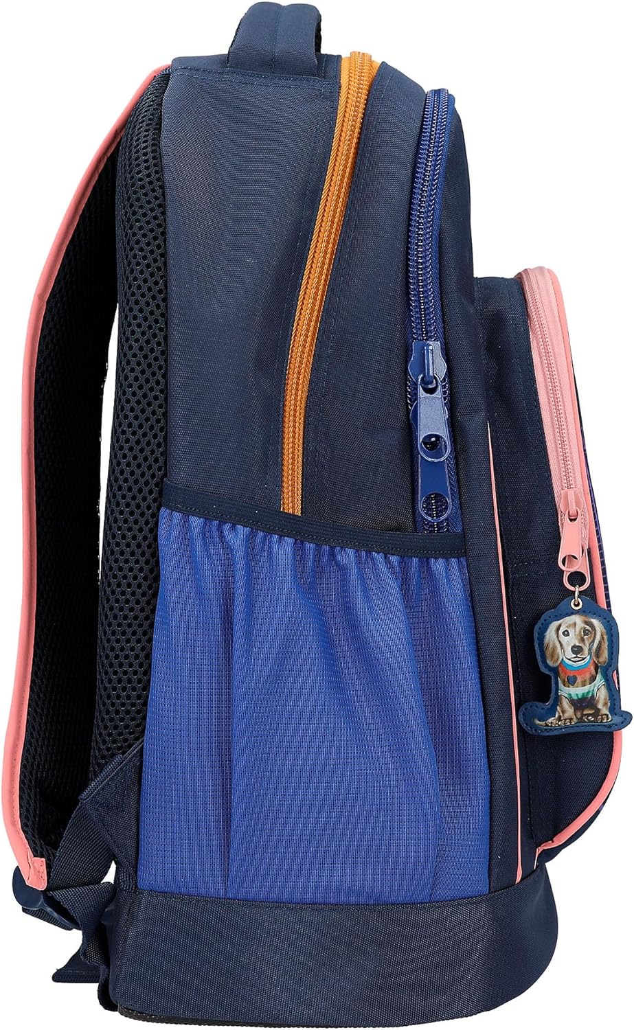 Depesche 12565 TOPModel City Girls School Backpack in Dark Blue with Model Motif, School Bag with Adjustable Straps and Pendant