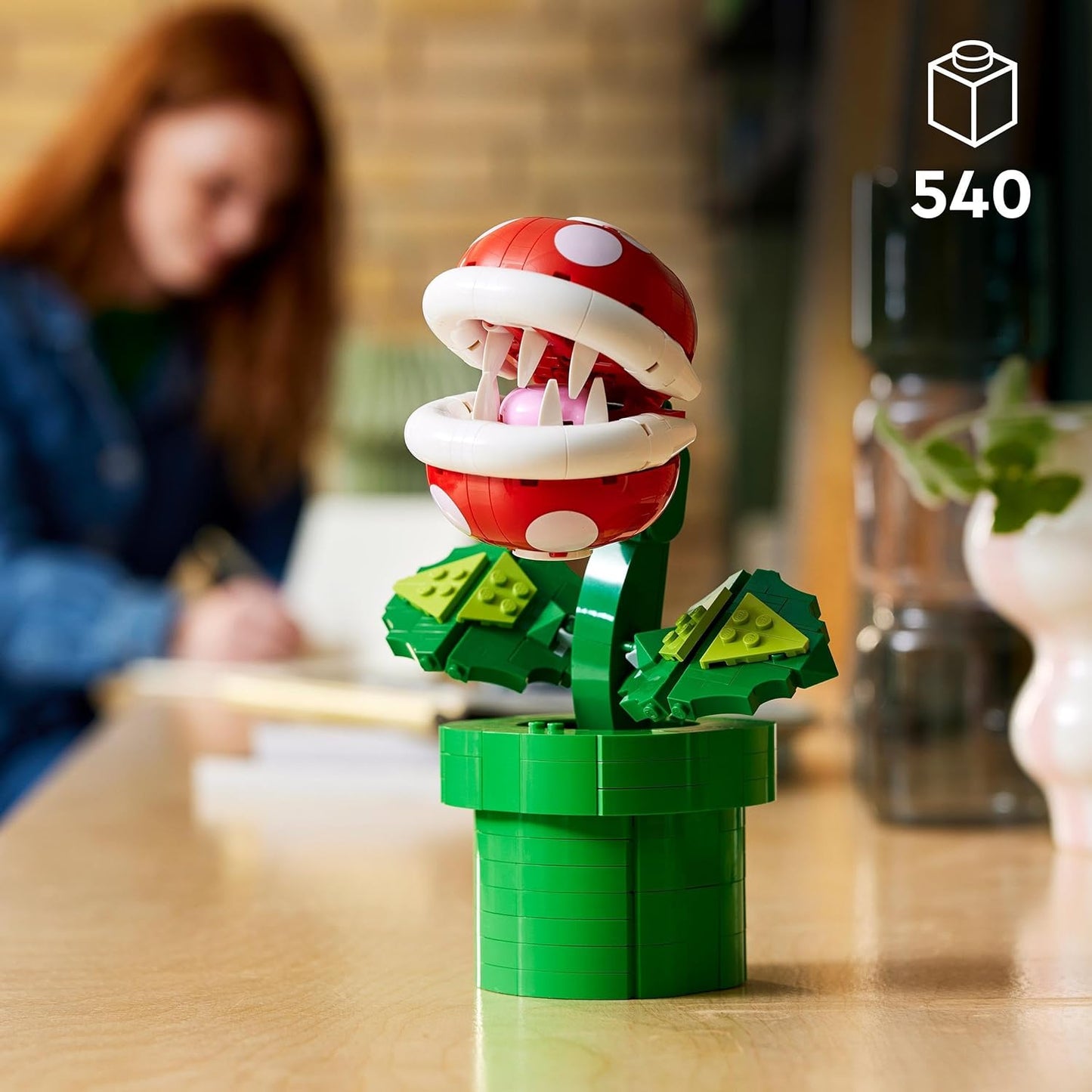 Lego Super Mario Piranha Plant Set, 71426, Movable Figure with Whistle and 2 Coin Elements, Model Kit for Adults to Build, Bedroom Decoration, Gift for Men, Women and Teenagers