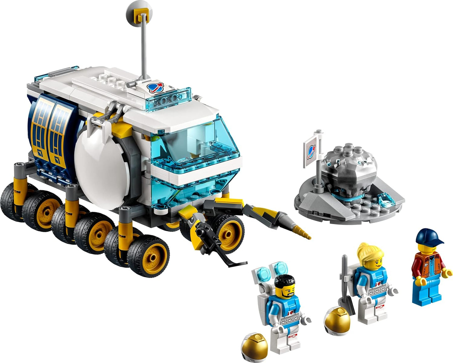 LEGO 60348 City Moon Rover, Space Toy from 6 Years for Girls and Boys, with Astronaut Mini Figures NASA Series for Children