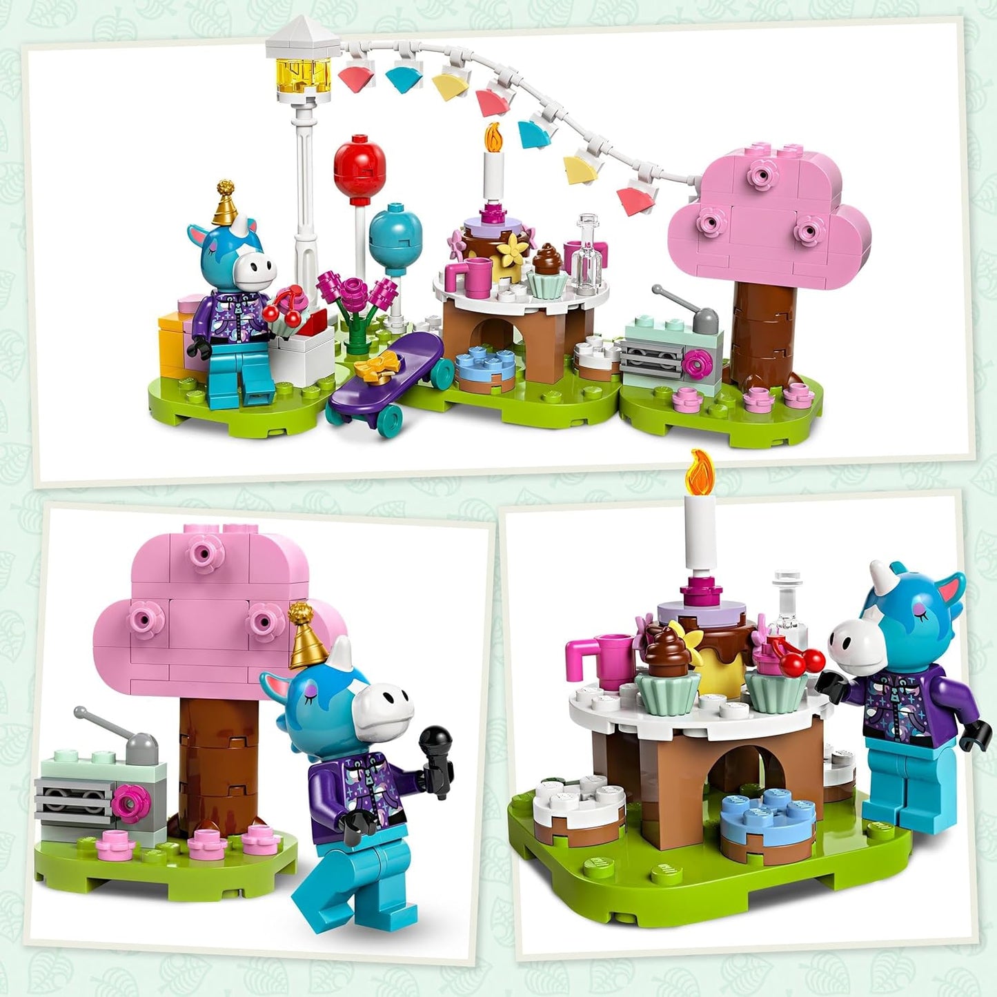 LEGO Animal Crossing Jimmys Birthday Party, Creative Toy for Kids, Animals Set with Horse Figure from the Video Game, Gift for Girls and Boys from 6 Years 77046