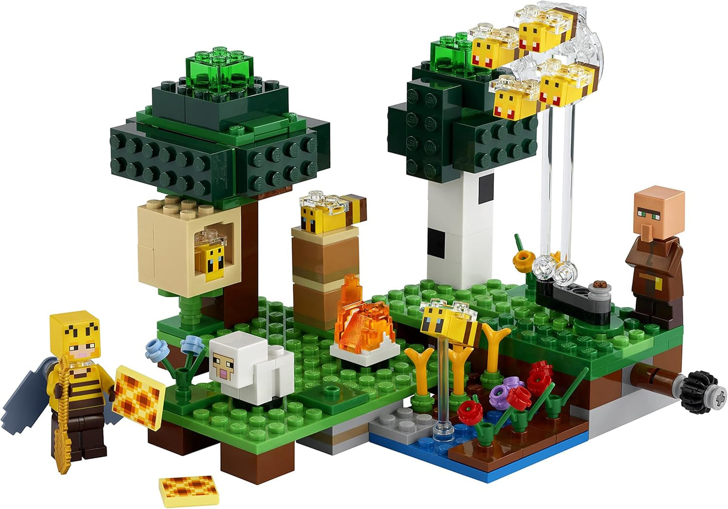 LEGO 21165 Minecraft The Bee Farm Construction Kit with Beekeeper and Sheep Figure, Toys for Boys and Girls from 8 Years