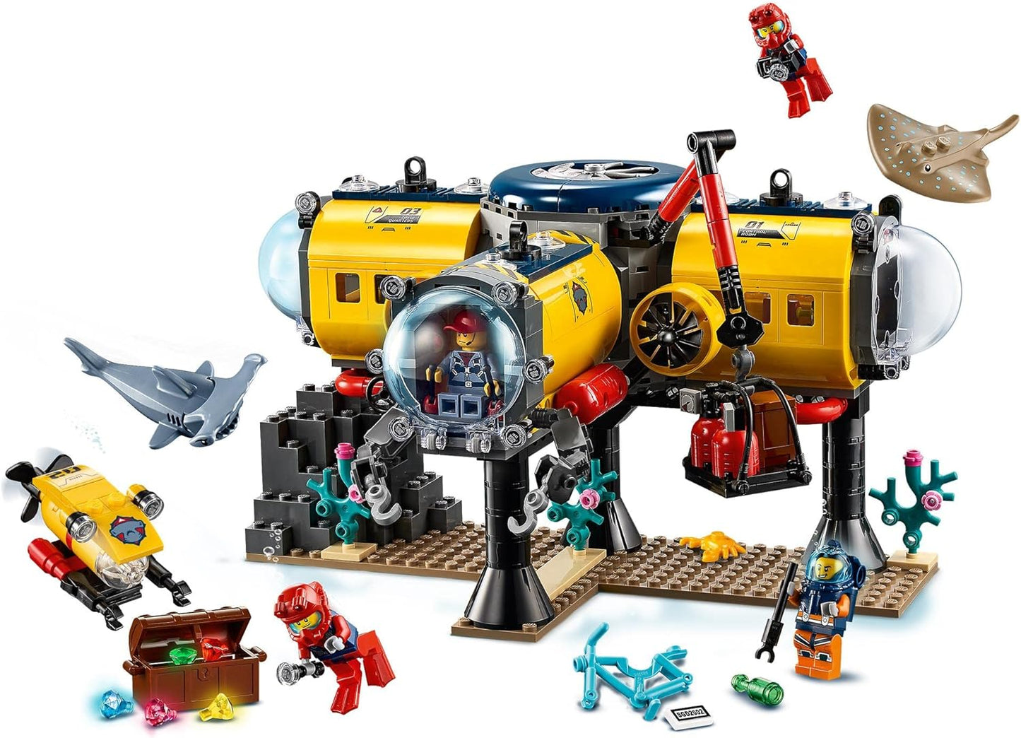 LEGO 60265 City Sea Research Base Deep Sea Underwater Set Diving Adventure Toy for Children