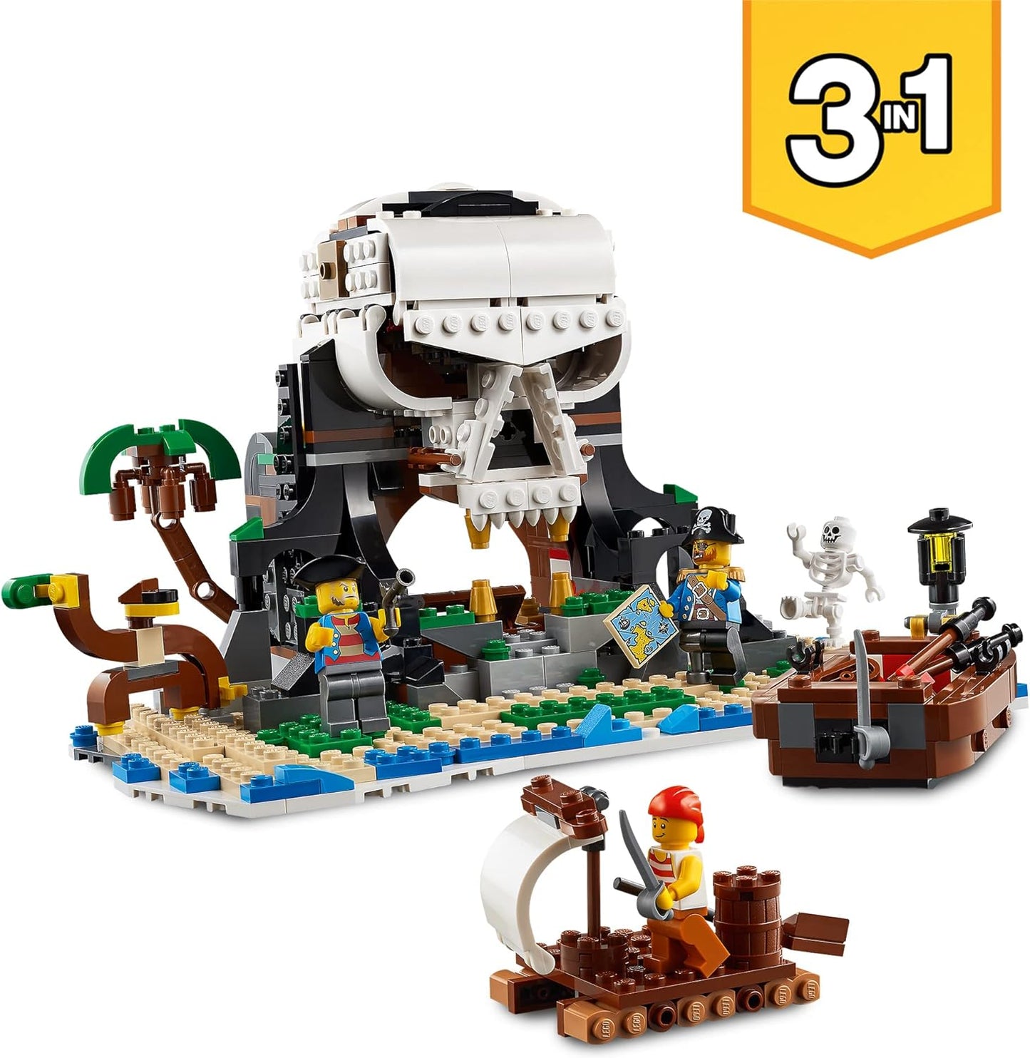 Lego 31109 Creator 3-in-1 Toy Set Pirate Ship, Inn and Skull Island